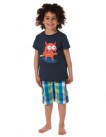 Karo Shorts gr&uuml;n/blau