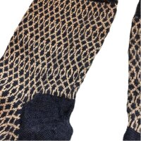 Feinstricksocke Wolle Wave jeans-natur
