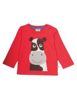 Helford Langarmshirt Kuh tomate