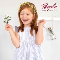 Kleid &auml;rmellos wei&szlig; gestreift  - 128