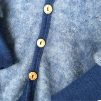 Cosilana J&auml;ckchen Wollfleece m. Kapuze blau meliert