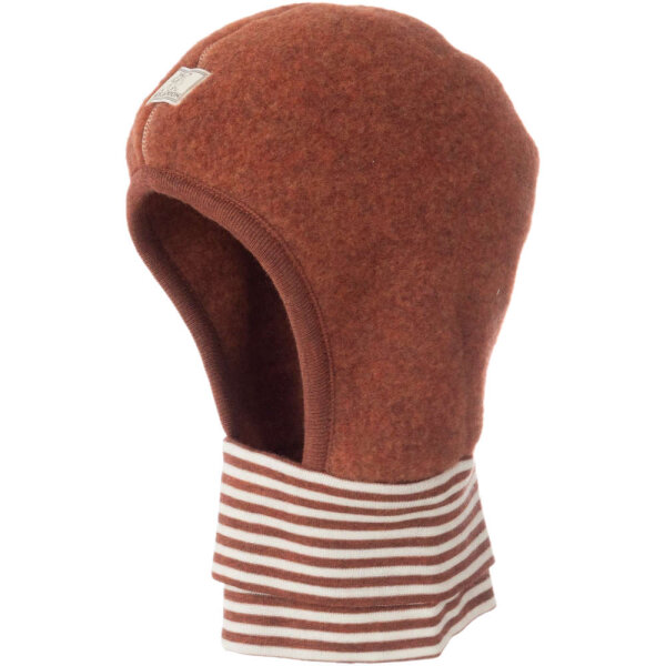 Schlüpfli Schalmütze Wollfleece redwood - 48