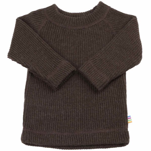 Strick-Pullover Wolle dunkelbraun - 128/134