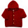 Kapuzenjacke Wollfleece kirschrot