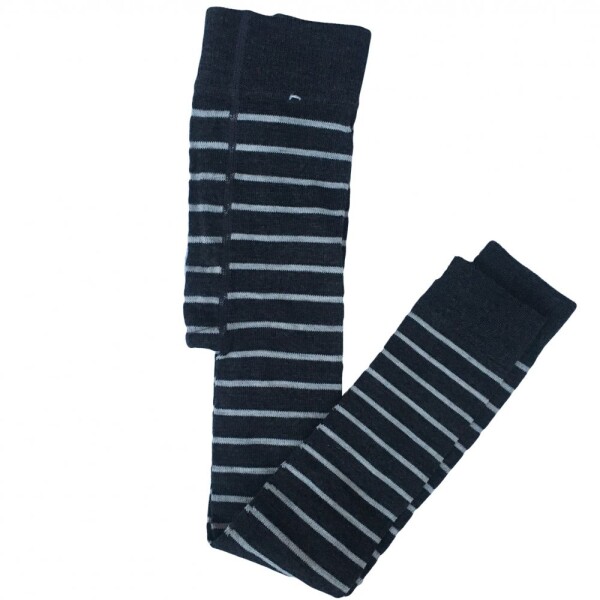 Kinderleggings 75% Wolle anthrazit-weiß