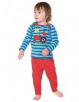 Bobby Langarmshirt Traktor Streifen blau