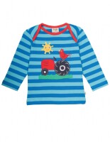 Bobby Langarmshirt Traktor Streifen blau