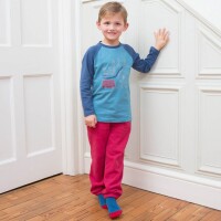 Kuschelhose mit Fleecetaschen rot