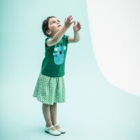 Lara T-Shirt Puff&auml;rmel Pepper Green