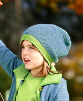 Long-Beanie gr&uuml;n melange