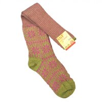Hirsch Norweger Kniestr&uuml;mpfe maigr&uuml;n/pink