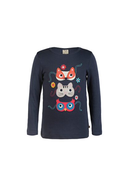 Nyrah Langarmshirt Masken navy