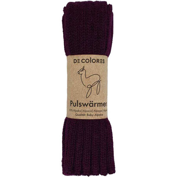 Pulswärmer Alpaka aubergine