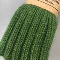 Pulsw&auml;rmer/Babystulpen 100% Alpaka erbsengr&uuml;n