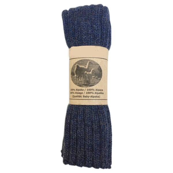 Pulswärmer/Babystulpen 100% Alpaka jeansblau