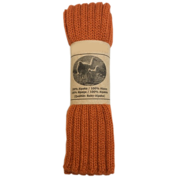 Pulswärmer/Babystulpen 100% Alpaka orange