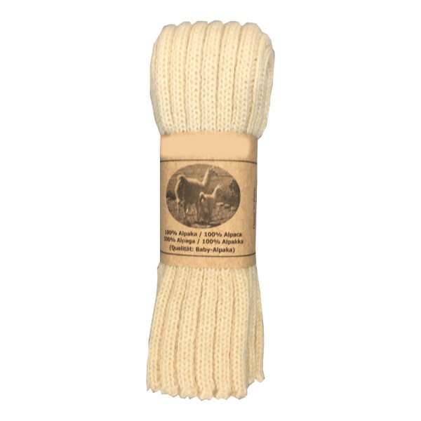 Pulswärmer/Babystulpen 100% Alpaka weiß