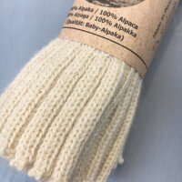 Pulsw&auml;rmer/Babystulpen 100% Alpaka wei&szlig;