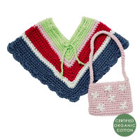 Puppenkleidung Poncho-Set