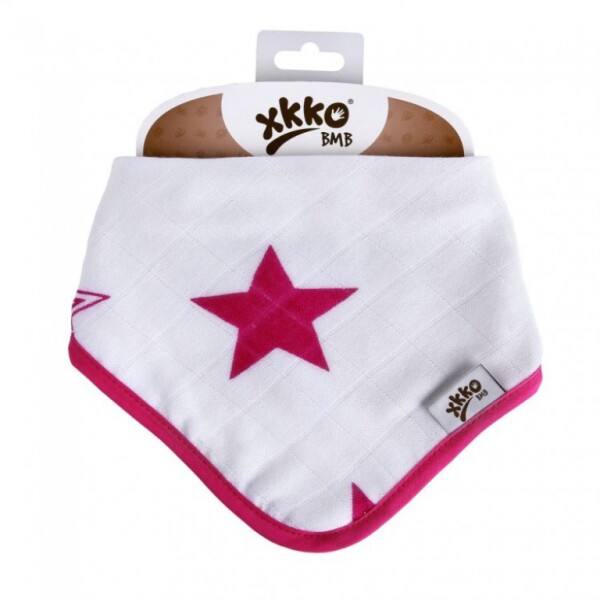 Bandana Bambus/BW magenta stars