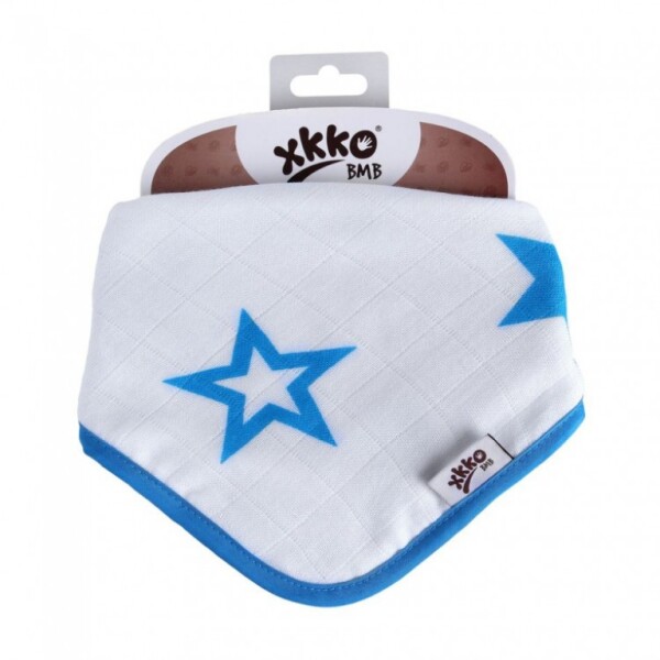 Bandana Bambus/BW cyan stars