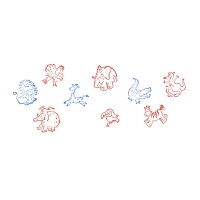 Stempel Wilde Tiere sortiert