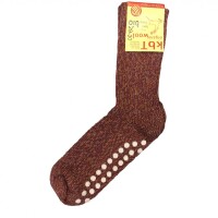 Stoppersocken Wolle beere melange