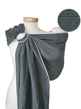Storchenwiege Ring Sling Leo grau