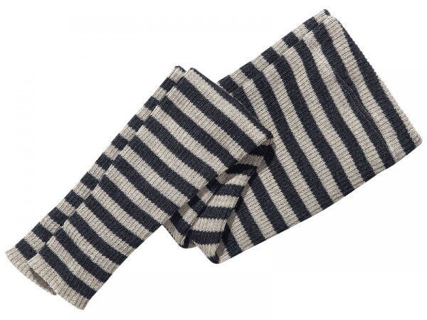 Strick-Legging geringelt anthrazit-grau