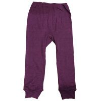 Unterhose lang Wolle/Seide pflaume