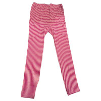 Unterhose lang Wolle/Seide pink geringelt