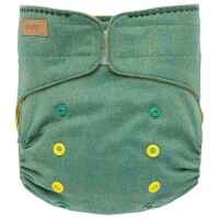 Woll&uuml;berhose Klett Green Herringbone  - Mini Onesize