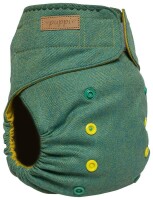 Woll&uuml;berhose Klett Green Herringbone  - Mini Onesize