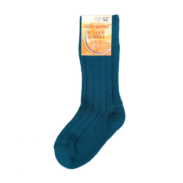 Wollsocke pflanzengefärbt indigo