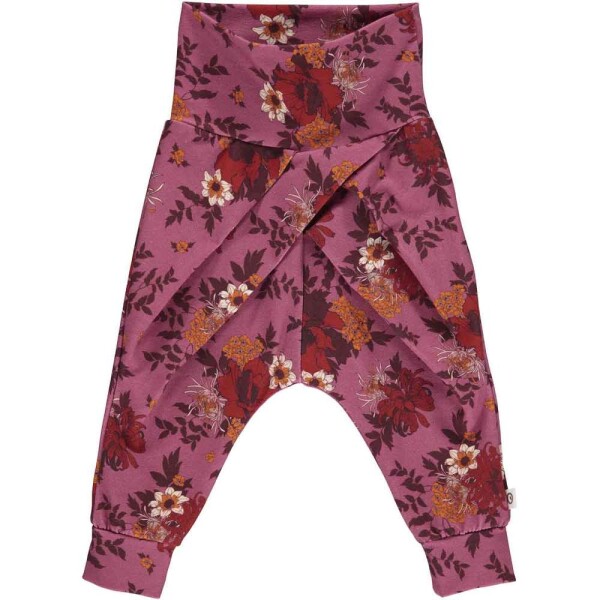 Falten-Pumphose Blumen lila - 86