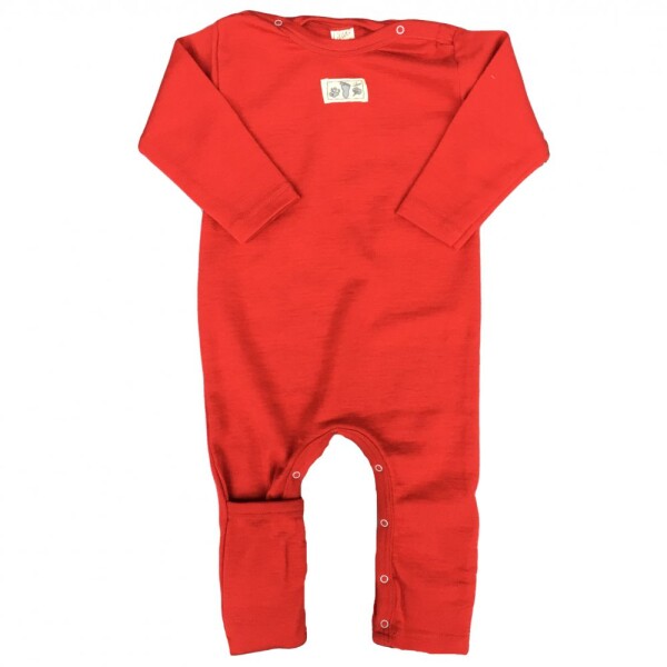 Overall m. Umschlag Wolle/Seide rot
