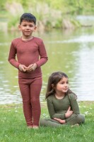 Leggings Wolle/Seide kupfer - 140