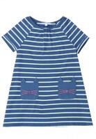Shirtkleid Katzen blue-white