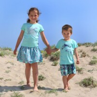 Wenderock Tropfen turquoise-melon-blue