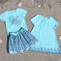 Wenderock Tropfen turquoise-melon-blue