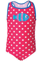 Sally Badeanzug Fisch Punkte himbeere UV50+
