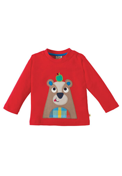 Little Discovery Langarmshirt Bär rot