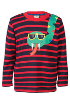 Discovery Langarmshirt Schlange Streifen tomate
