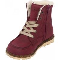 Terry Schn&uuml;rboots gef&uuml;ttert bordeaux