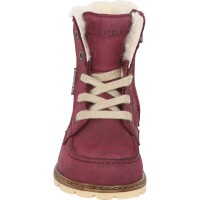 Terry Schn&uuml;rboots gef&uuml;ttert bordeaux