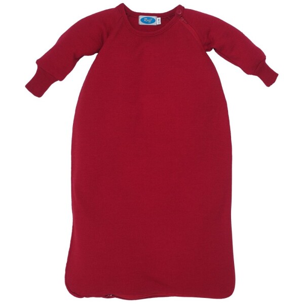 Schlafsack m. Arm Wolle/Seide burgund - 98/104