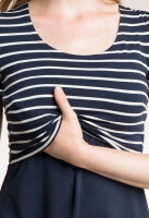 Still-Kleid Simone kurzarm midnight blue/off white