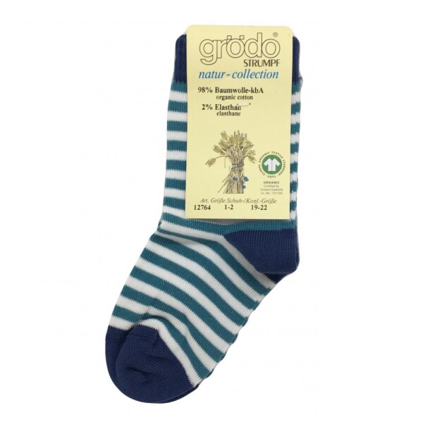 Kindersöckchen Ringel denim-gletscher