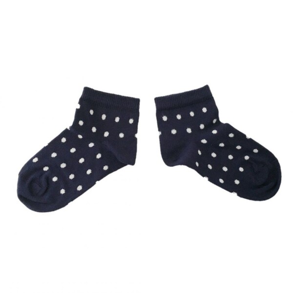 Kurzsocken Punkte marine-weiß