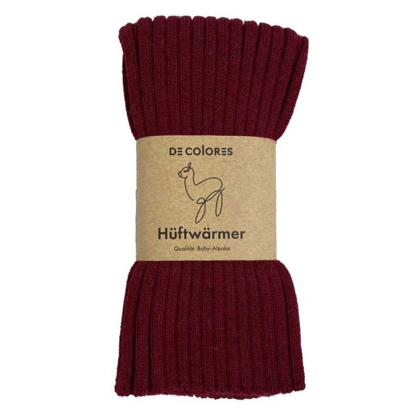 Hüftwärmer Alpaka bordeaux - L
